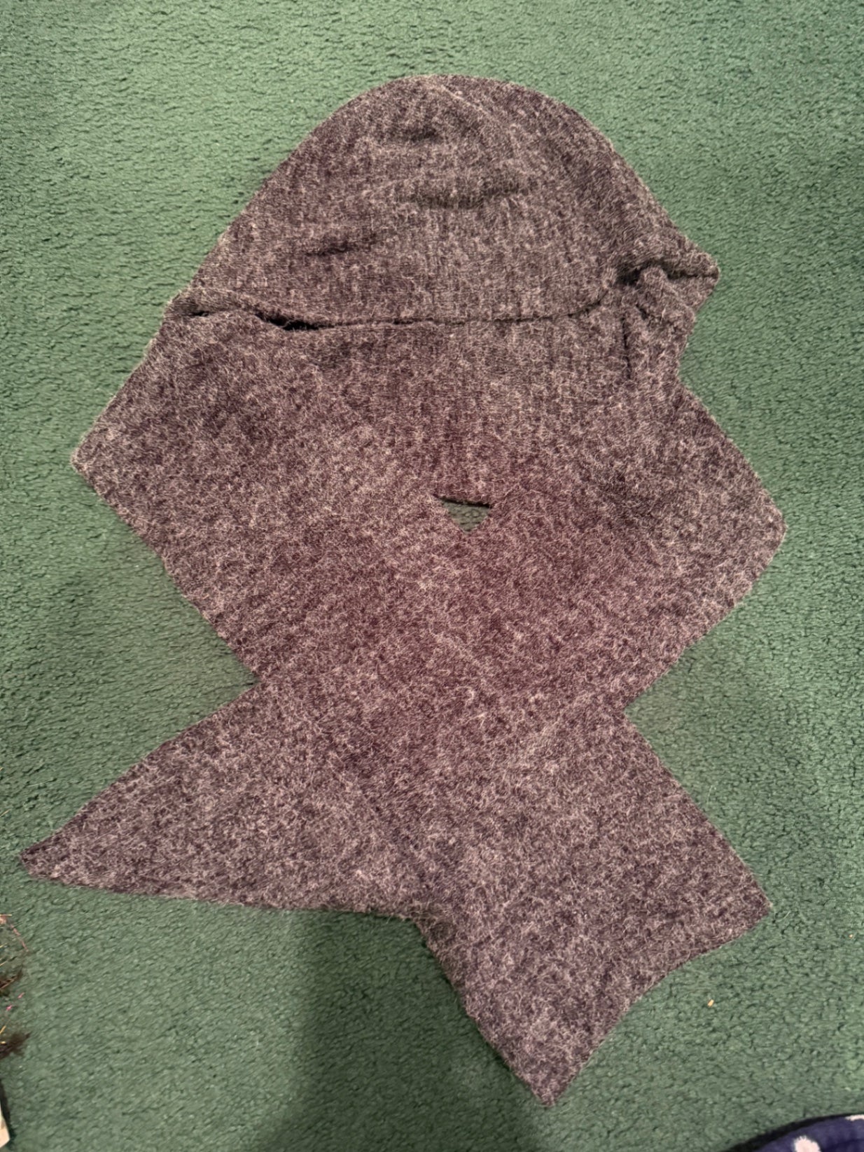S-Brown Wool or Wool Blend Hoodie scarf