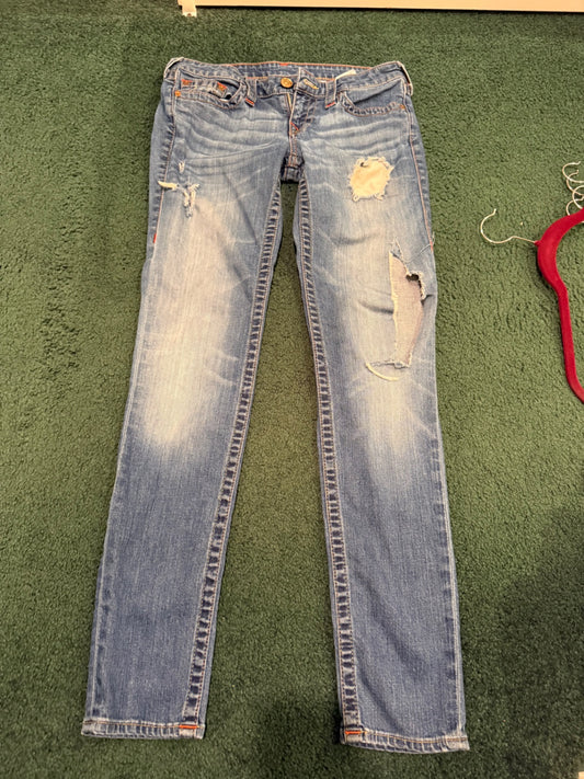 S-True religion Blue Denim 28 Pants