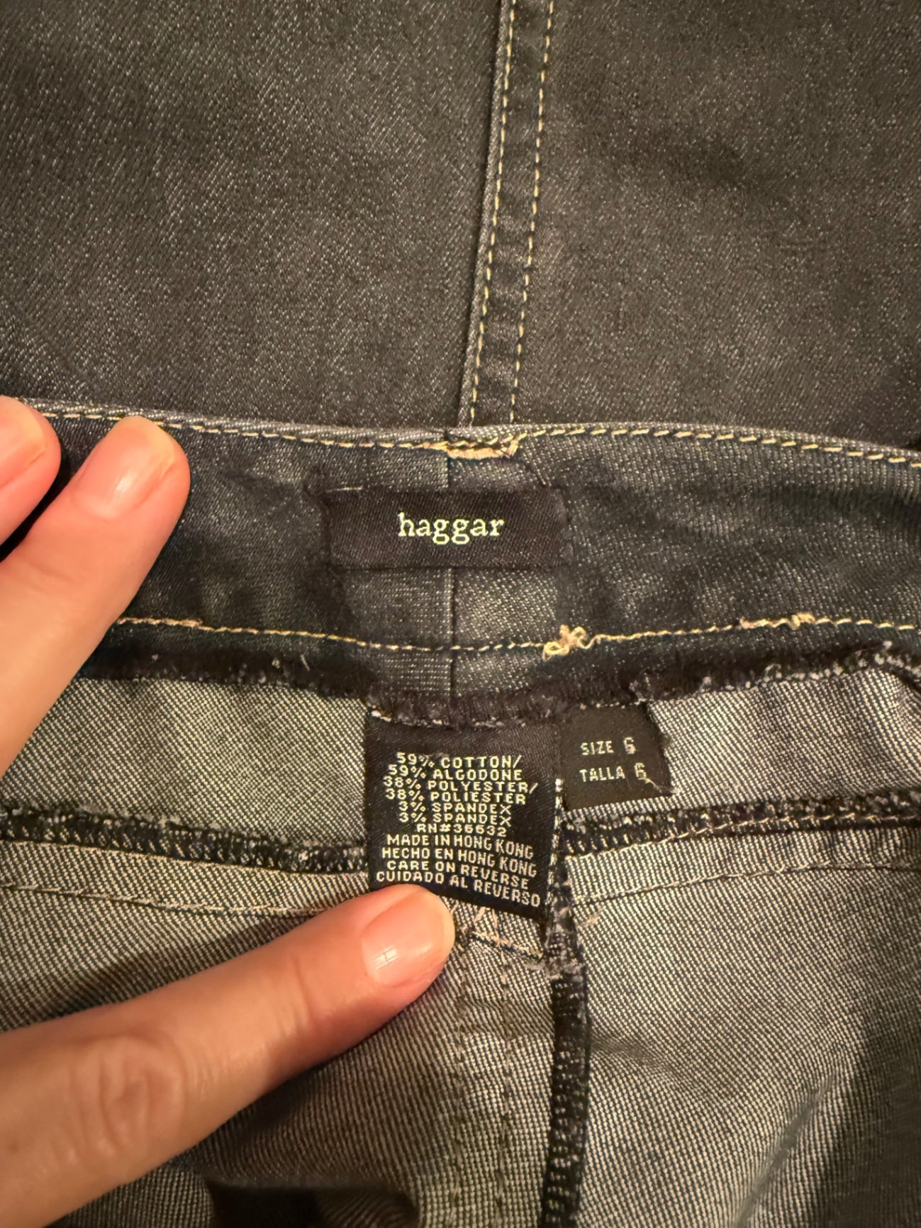 S-Haggar Dark gray Denim 6 Skirt