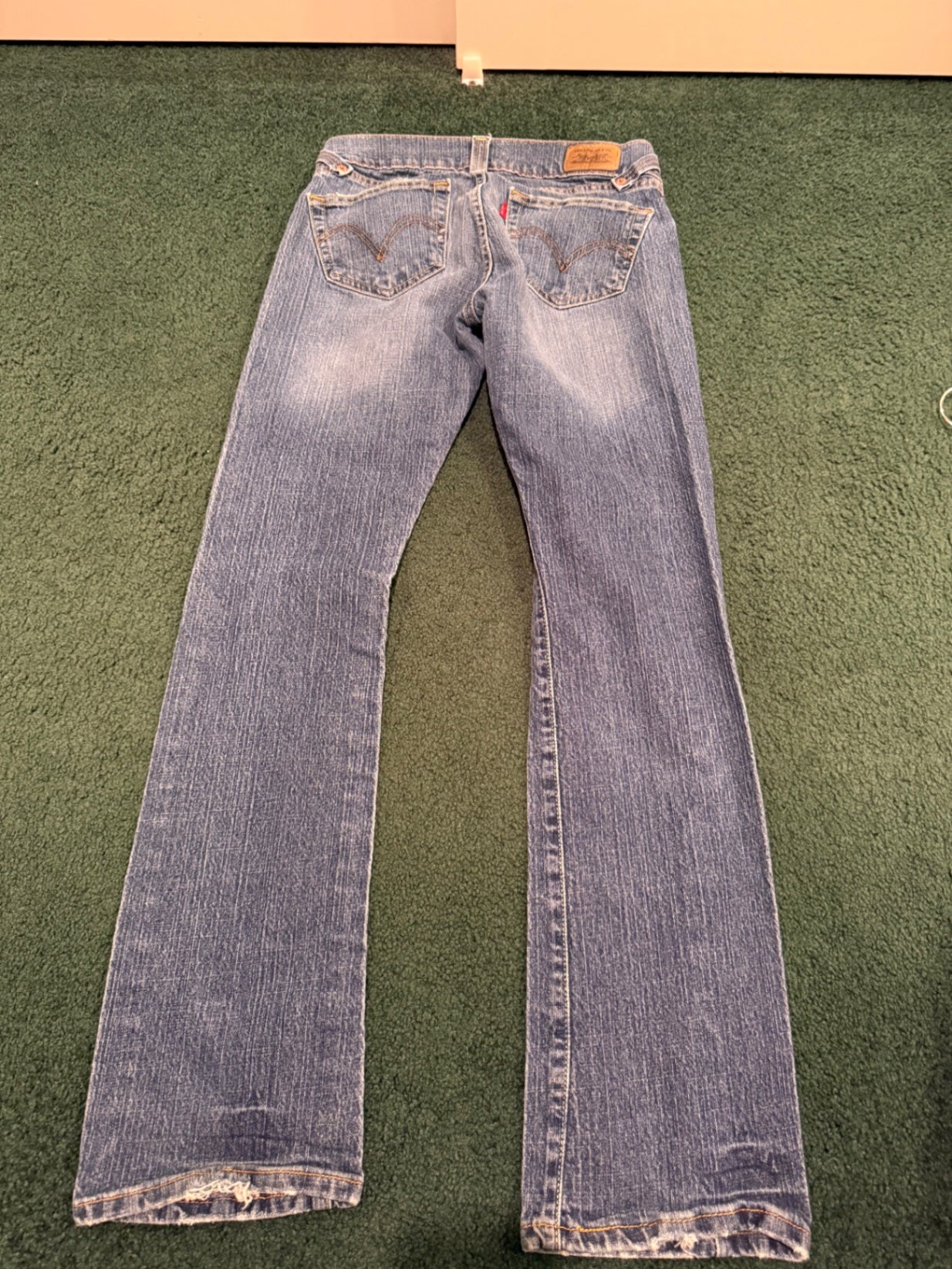 S-Levi Blue Denim 7m Jeans- slouch straight 504