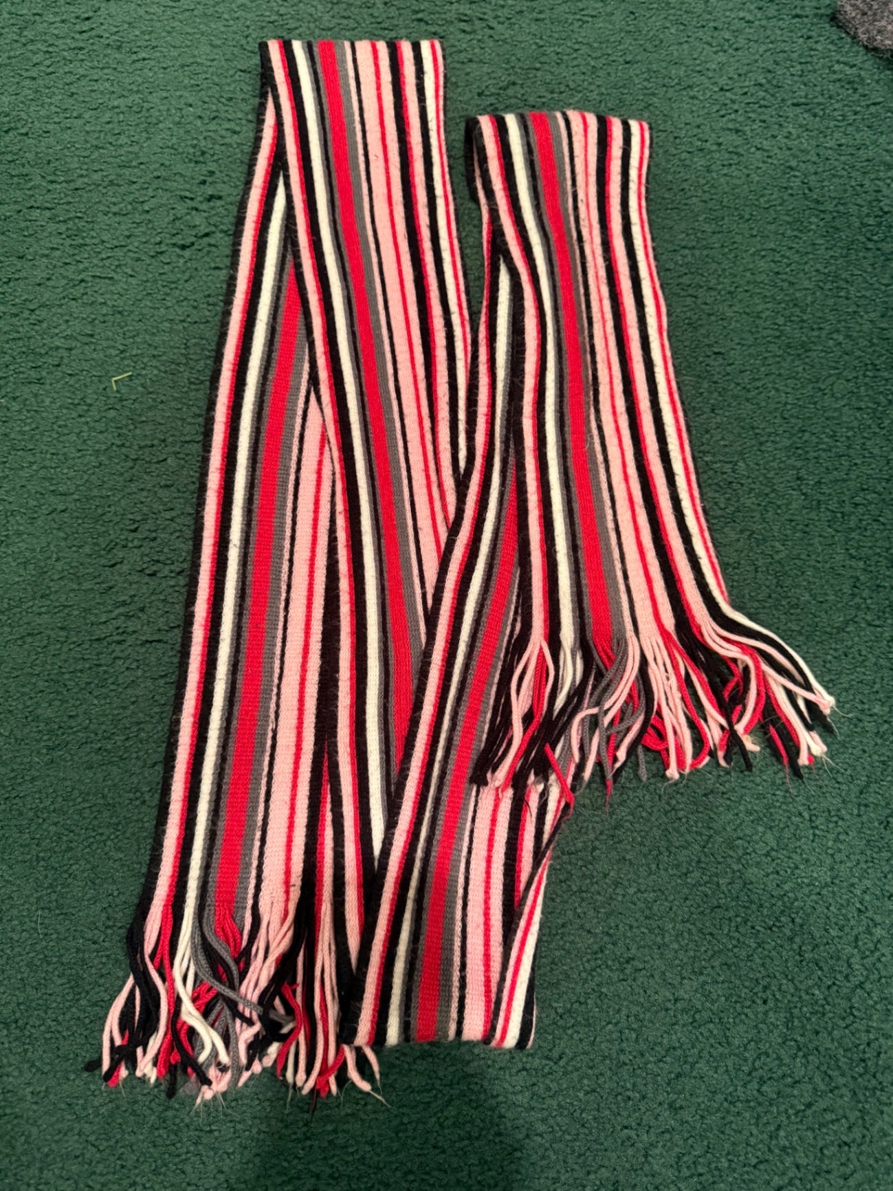 S-Multicolored Wool Scarf Reds