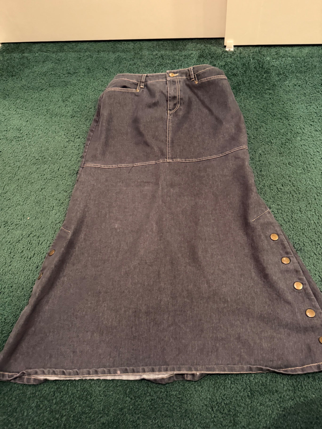 S-Haggar Dark gray Denim 6 Skirt