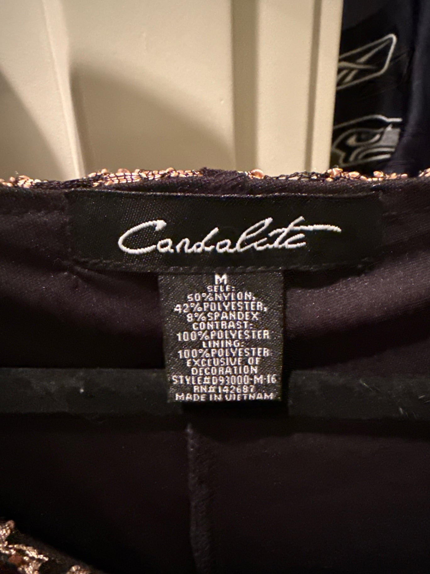 S-Candalute Black Polyester, Nylon, Spandex Mediium Dress