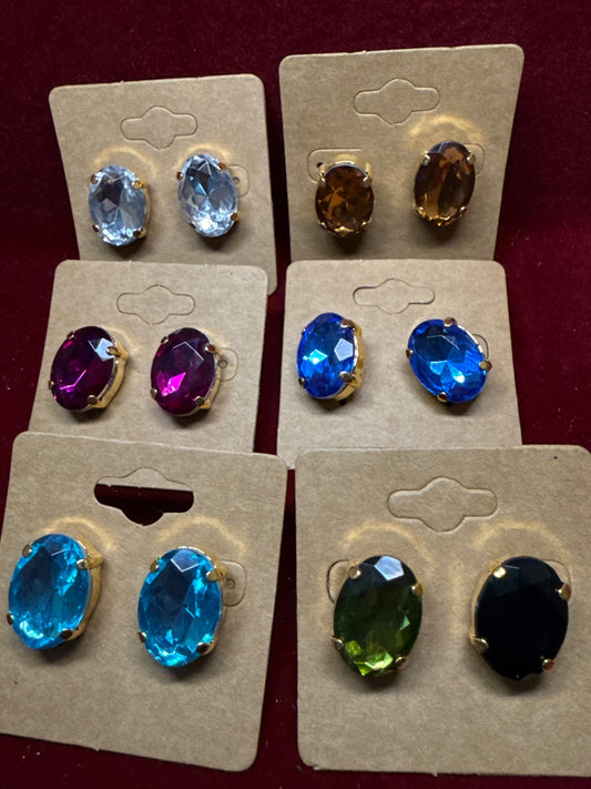 Luster & Loom Metal and glass stones Earrings