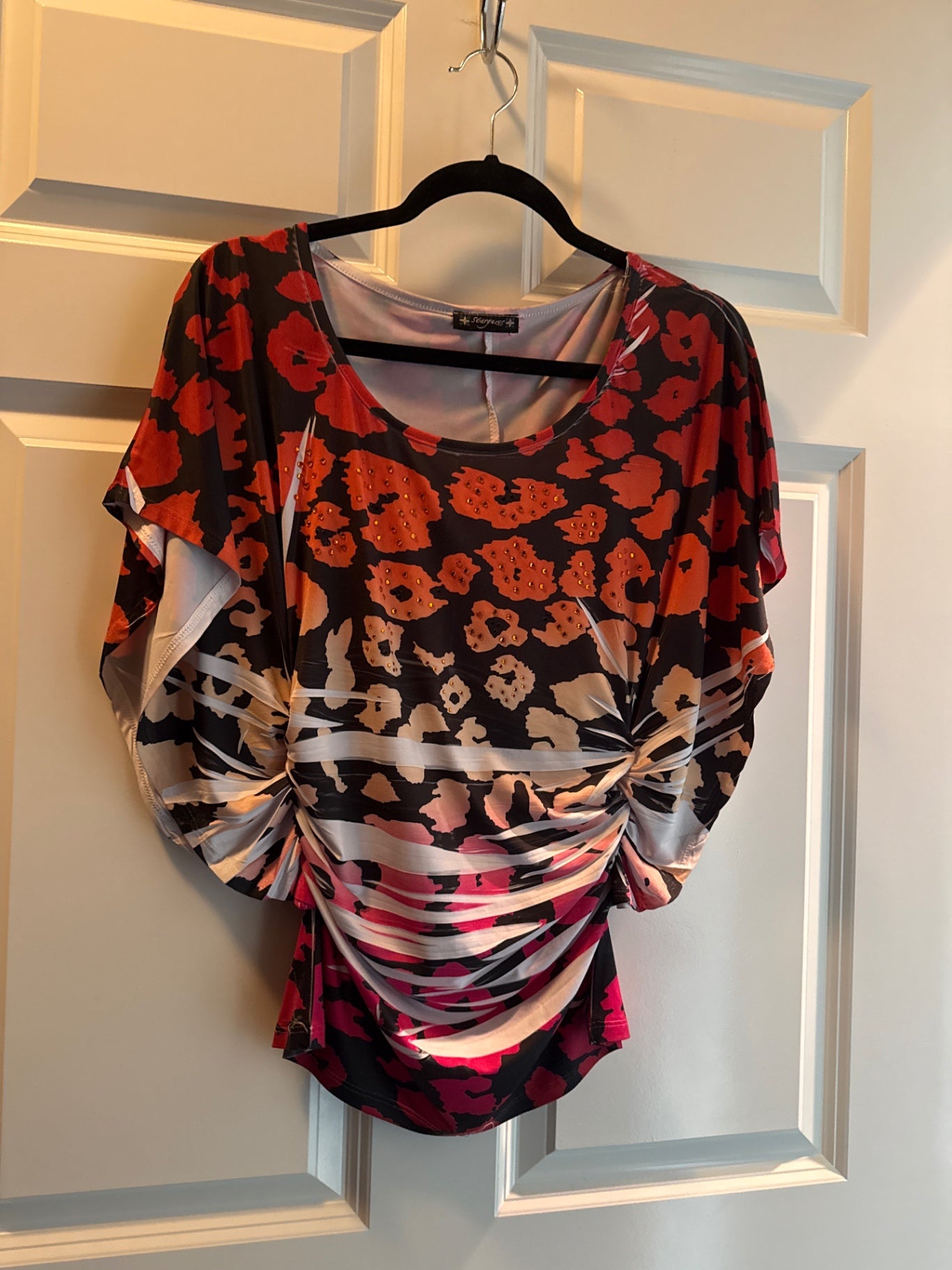 S-Zobeychee Multicolor (Red, Black, White) Unknown (likely synthetic or blended fabric) Dress