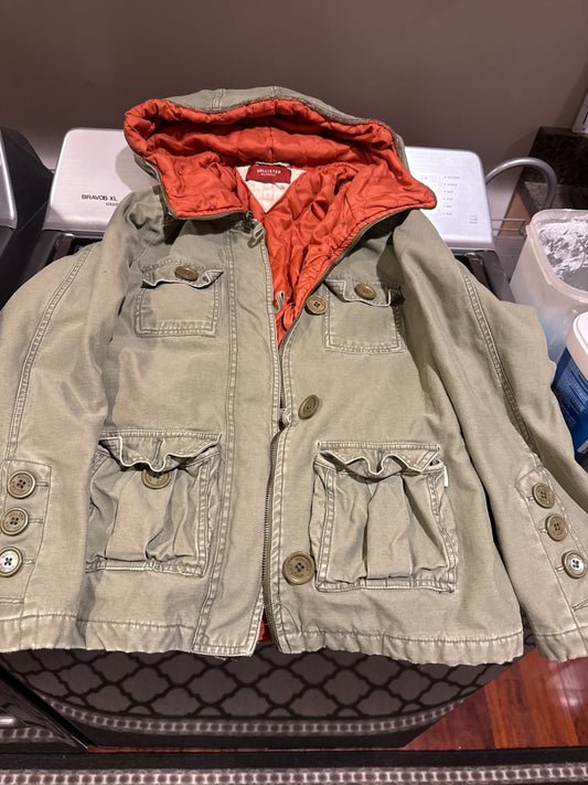 S-Hollister Beige Cotton Jacket