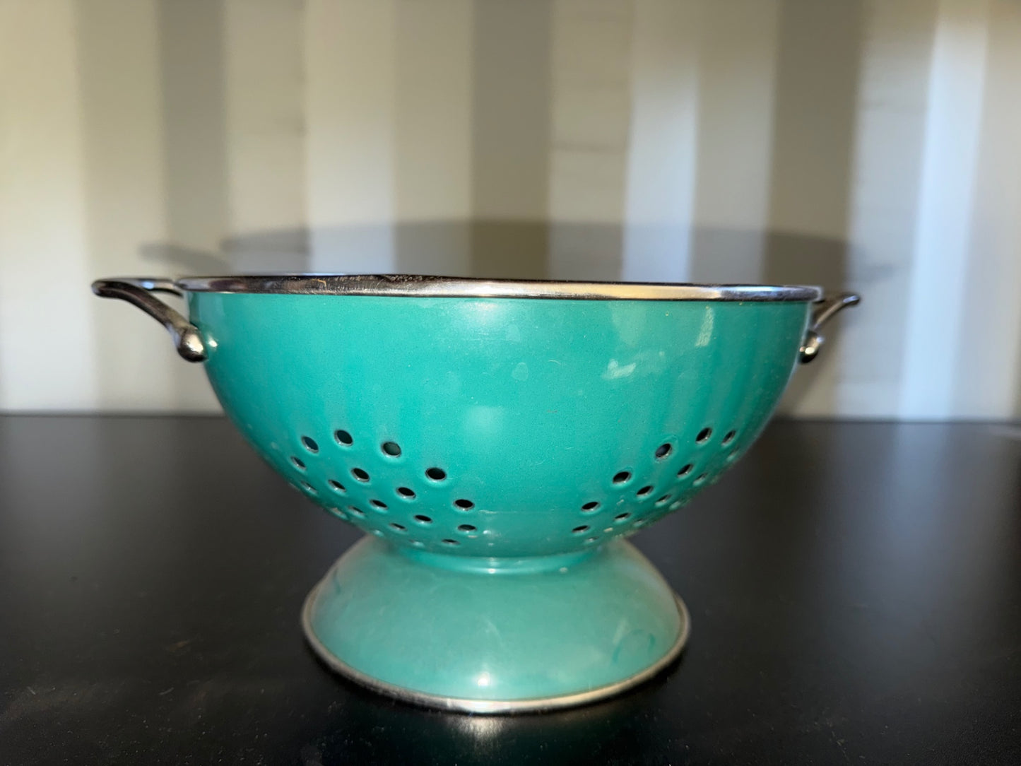 S-Turquoise Metal Kitchen Colander