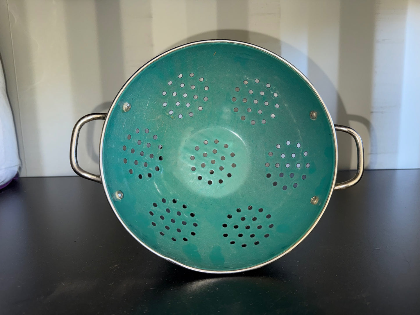 S-Turquoise Metal Kitchen Colander
