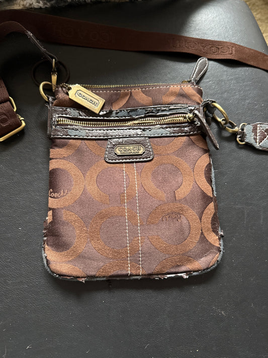 S-Coach Brown Fabric Bag