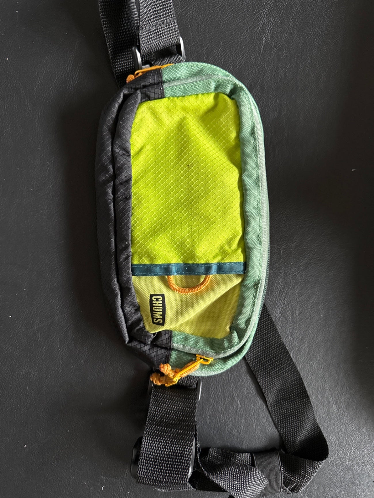 S-CHUMS Yellow and black Nylon Fanny Pack