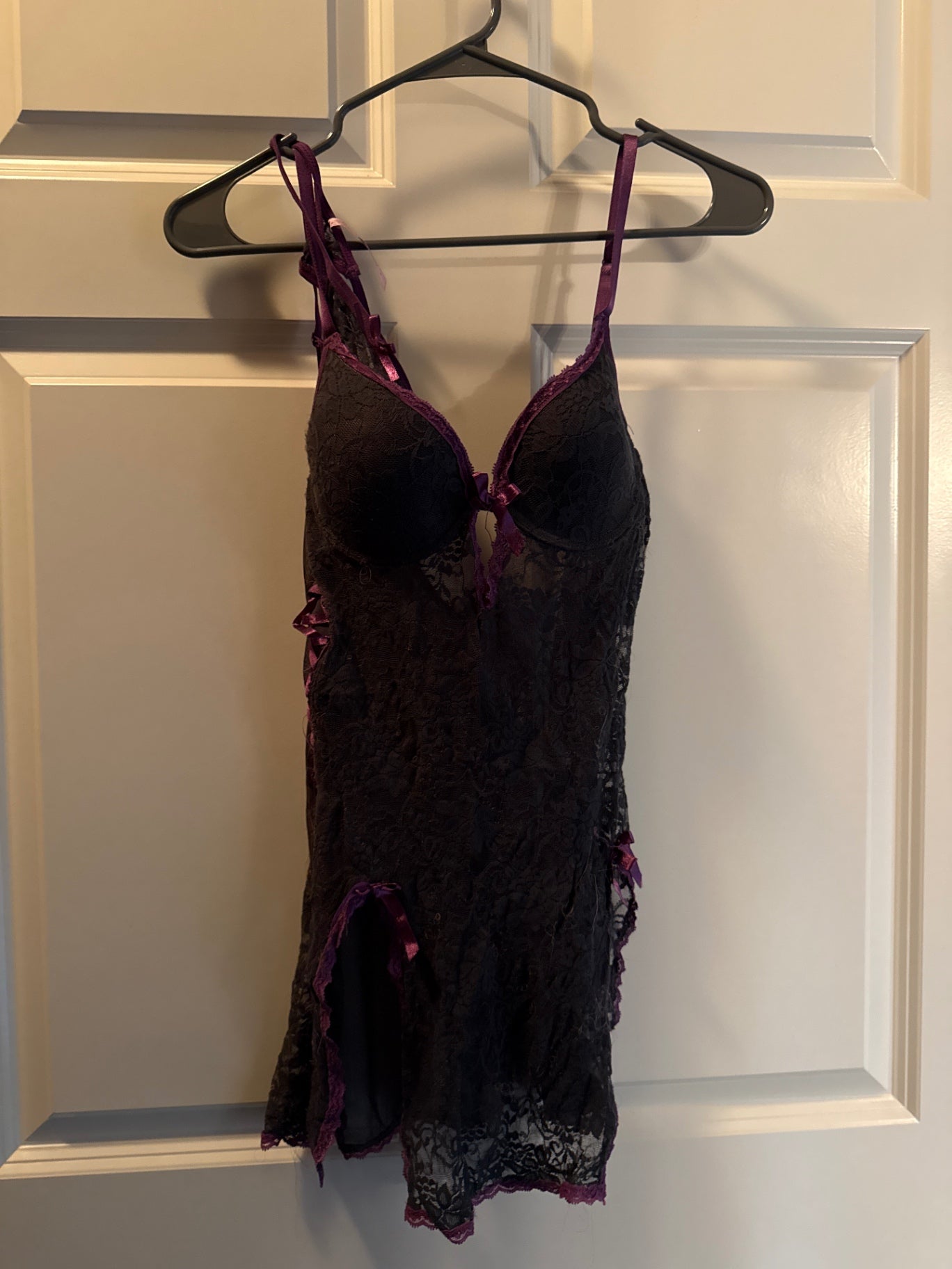 Victorias secret Black and purple Lace Lingerie