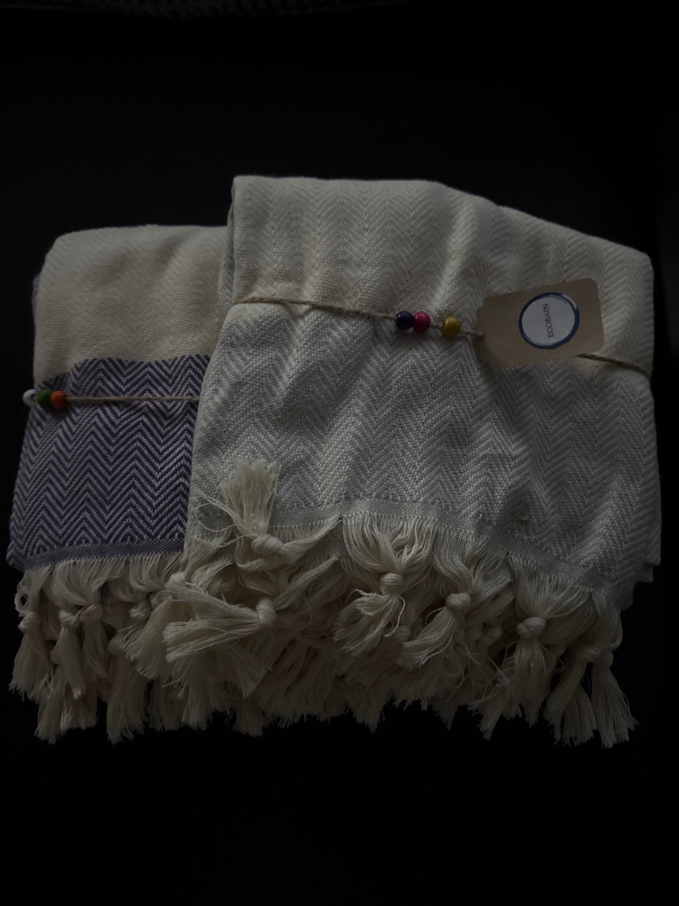 EcoBain Beige/Off-white Cotton, Wool Decorative Item New without tags