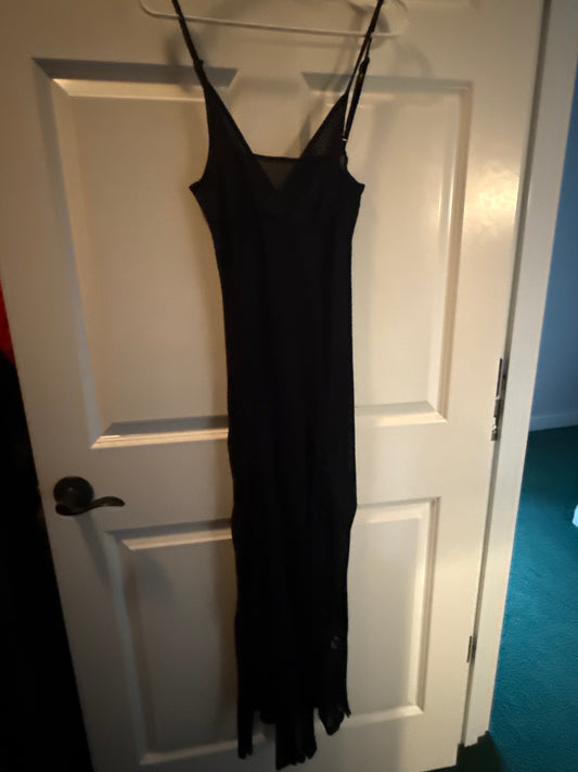 S-Black Mesh Dress