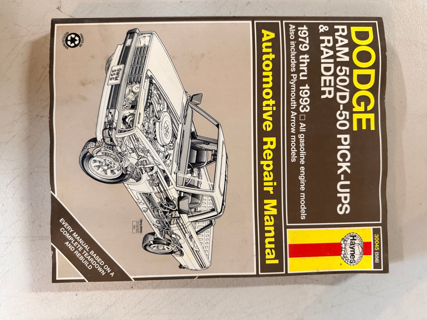 Haynes Automotive Repair Manual for 1979-1993 Dodge Ram 50/D-50 Pick-Ups