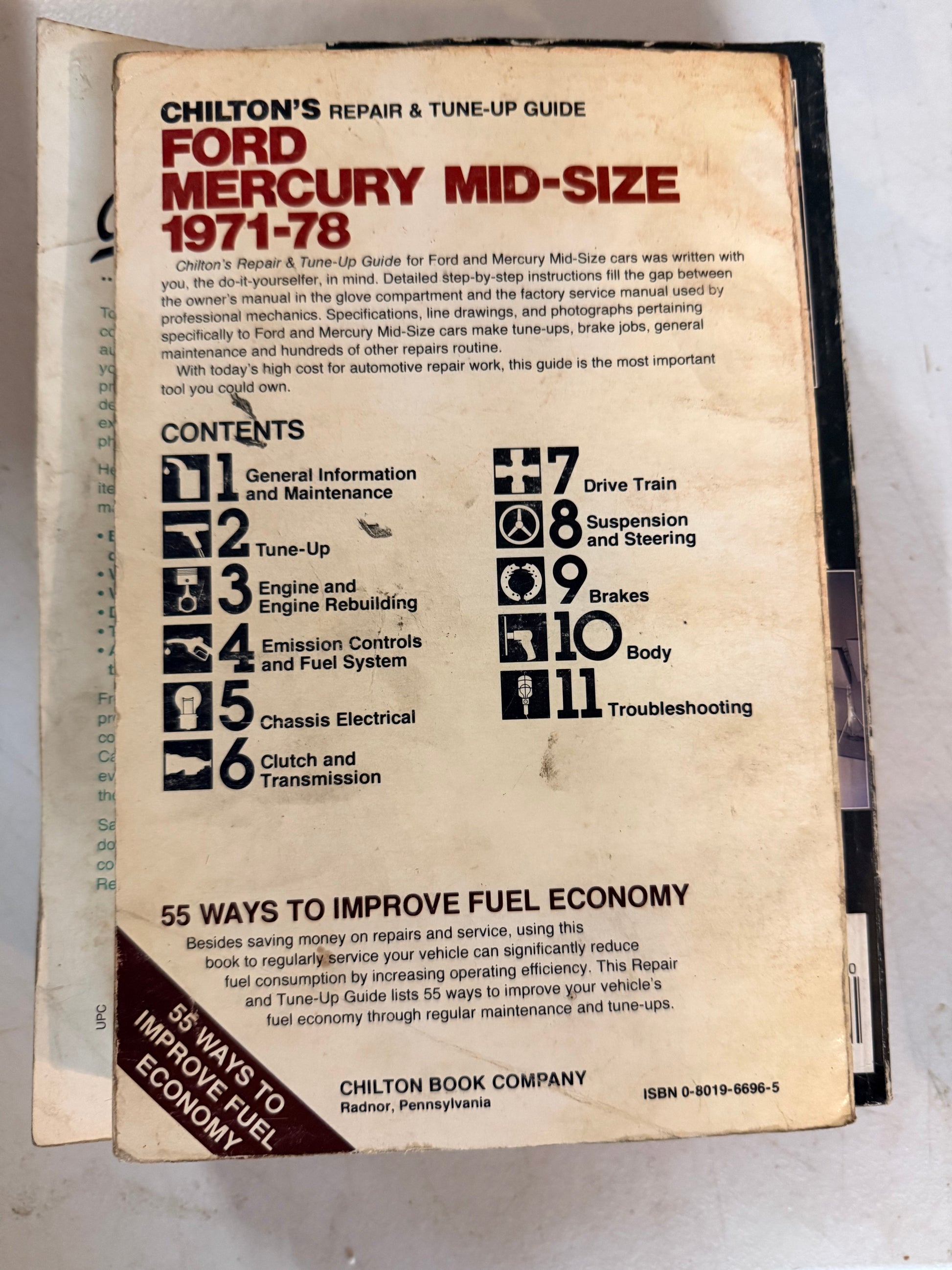 Chilton's Ford Mercury Mid-Size 1971-78 Repair & Tune-Up Guide