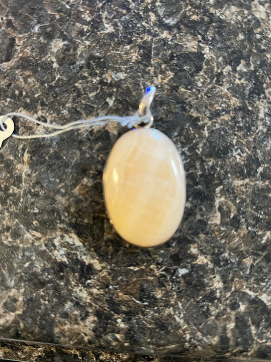 Handmade Luster and Loom Sterling Silver Lace Agate .925 Pendant