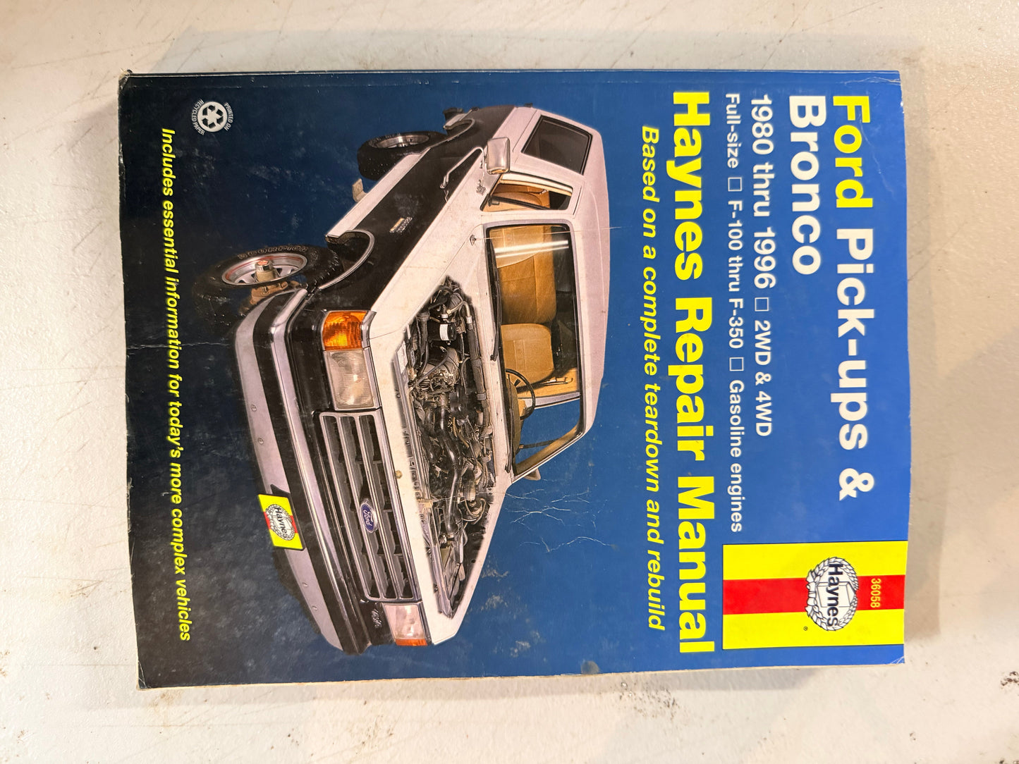 Haynes Repair Manual for Ford Pick-ups & Bronco (1980-1996)