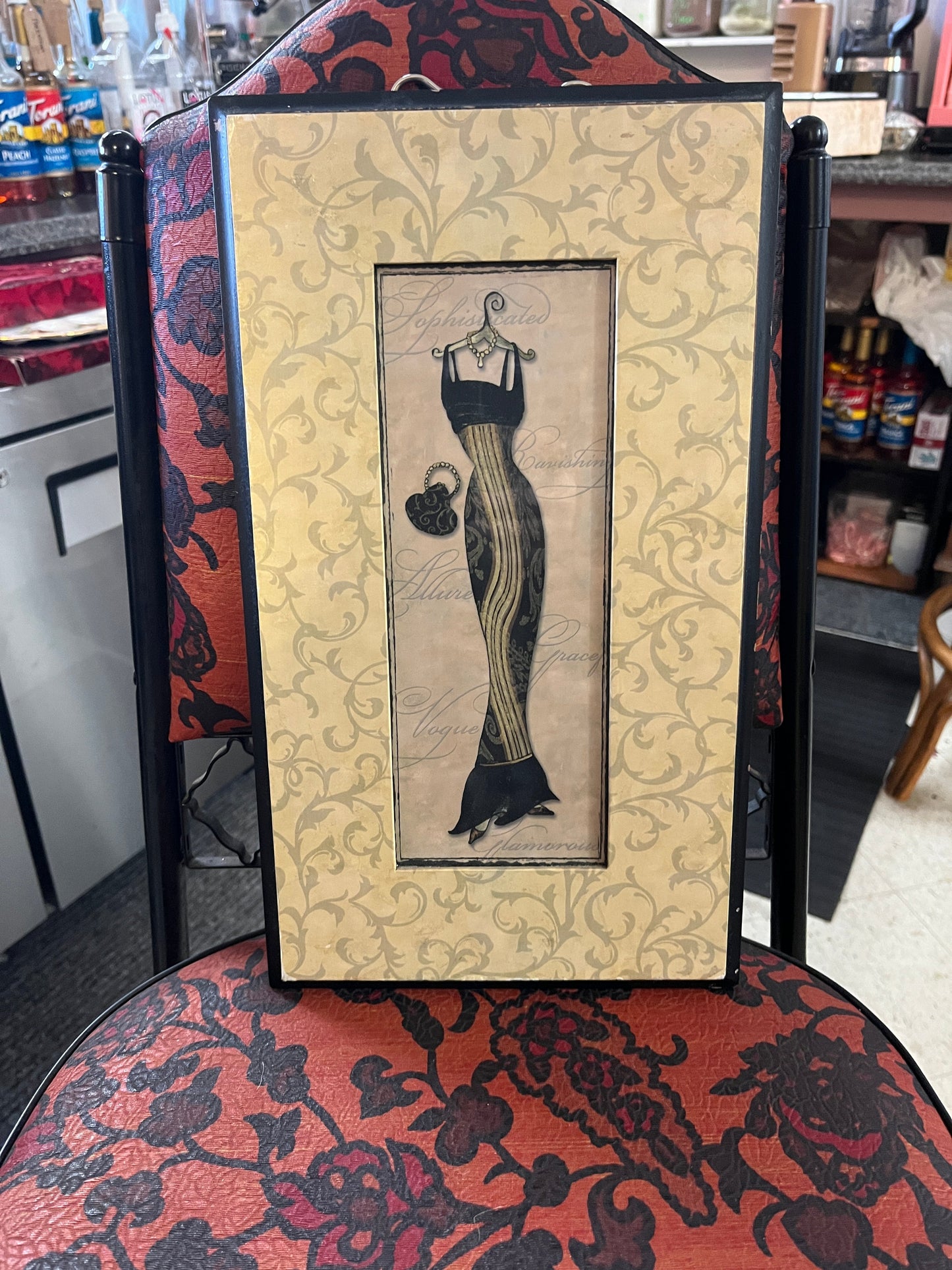 Framed Vintage Style French Fashion Print