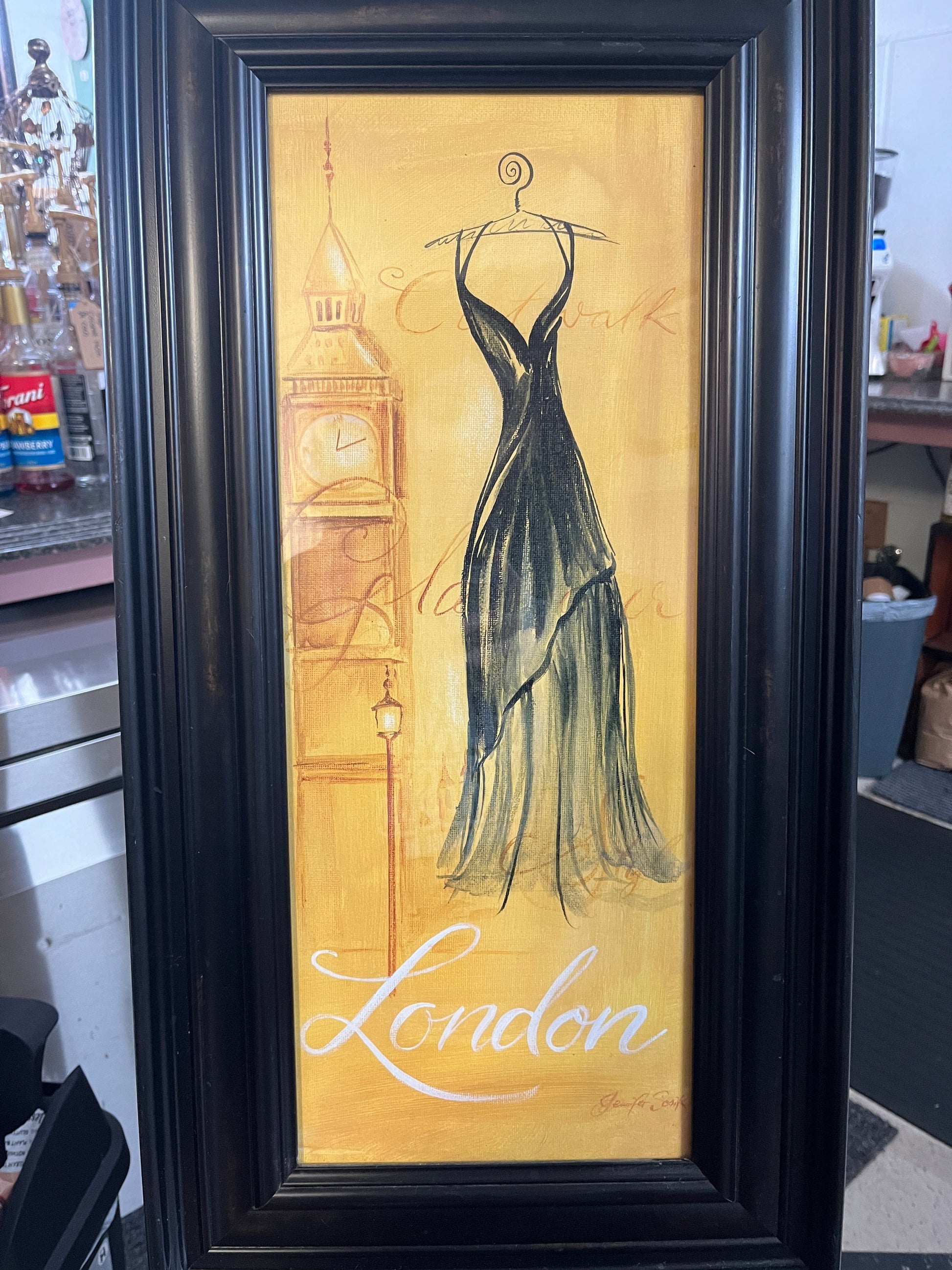 Fashionable Dress Long Rectangle Framed Art Print