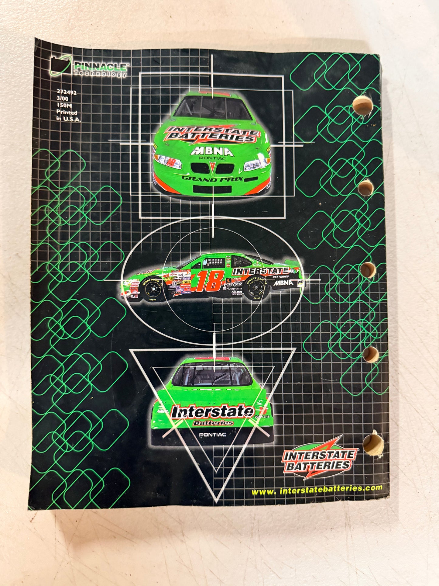 Interstate Batteries 2000-2001 NASCAR Replacement Guide & Battery Catalog.