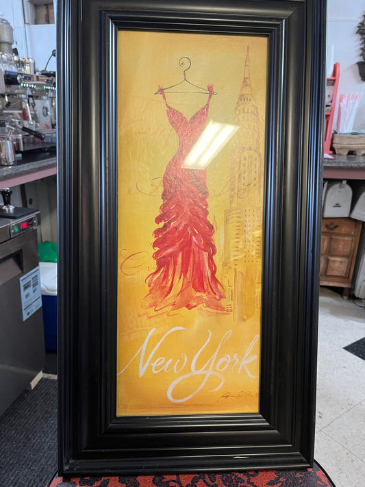 Fashionable Dress Long Rectangle Framed Art Print