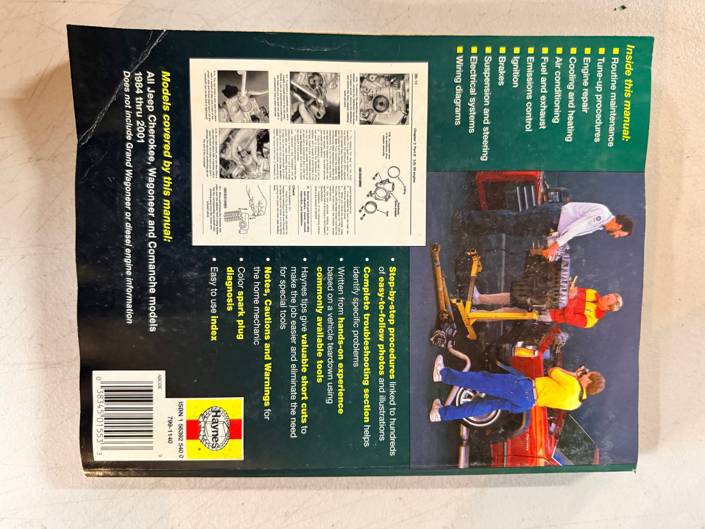 Haynes Repair Manual for 1984-2001 Jeep Cherokee, Wagoneer, Comanche.