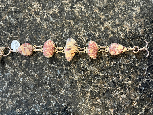 Handmade Luster and Loom Ocean Jasper Bracelet