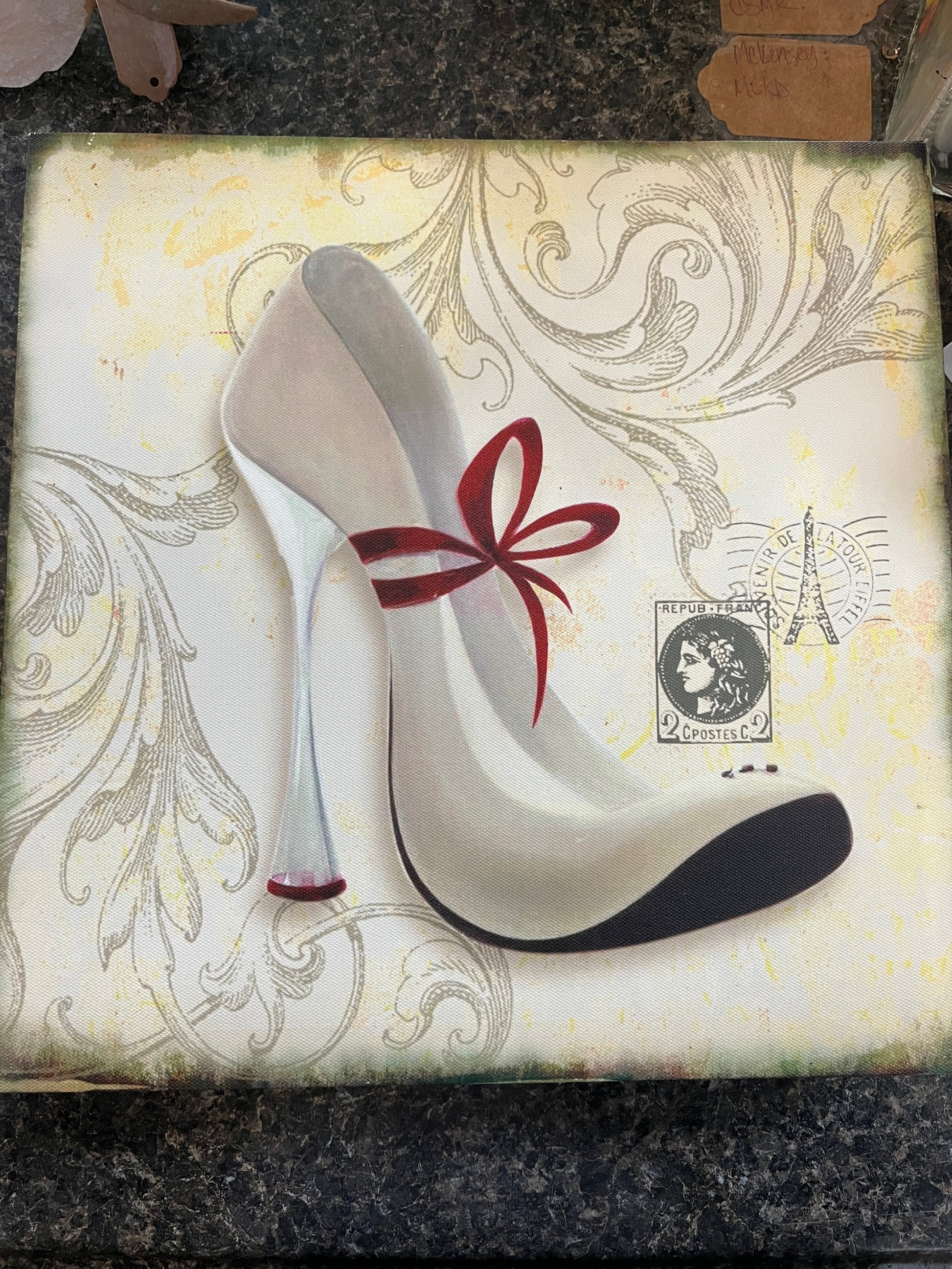 High Heel Square Canvas Art Print