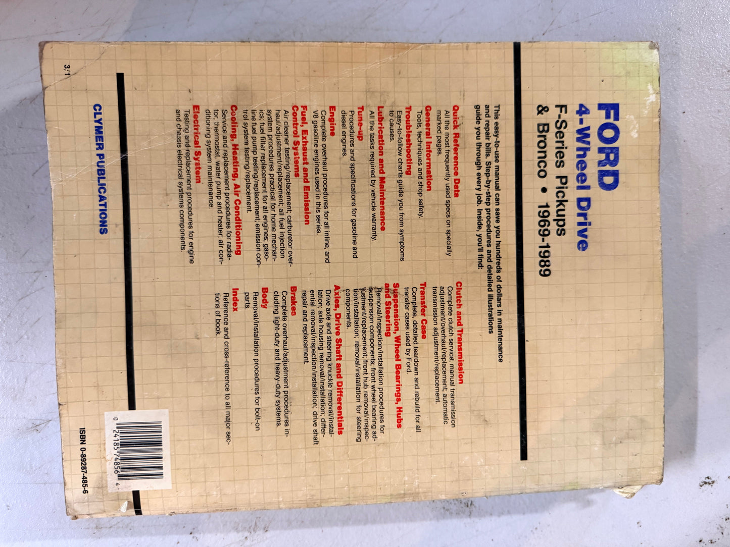Clymer Super Shop Manual for Ford F-Series Pickups & Bronco 1969-1989