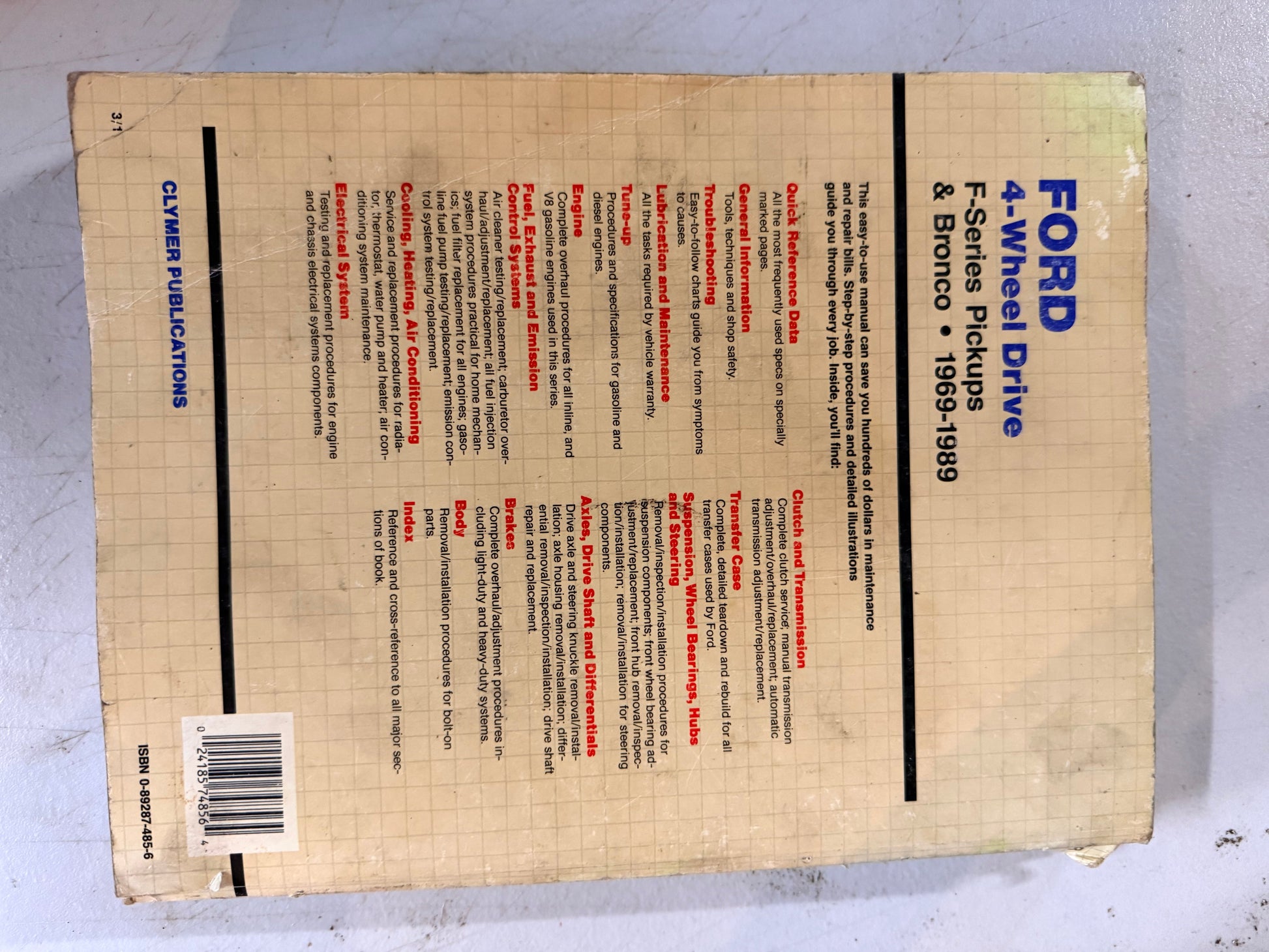 Clymer Super Shop Manual for Ford F-Series Pickups & Bronco 1969-1989