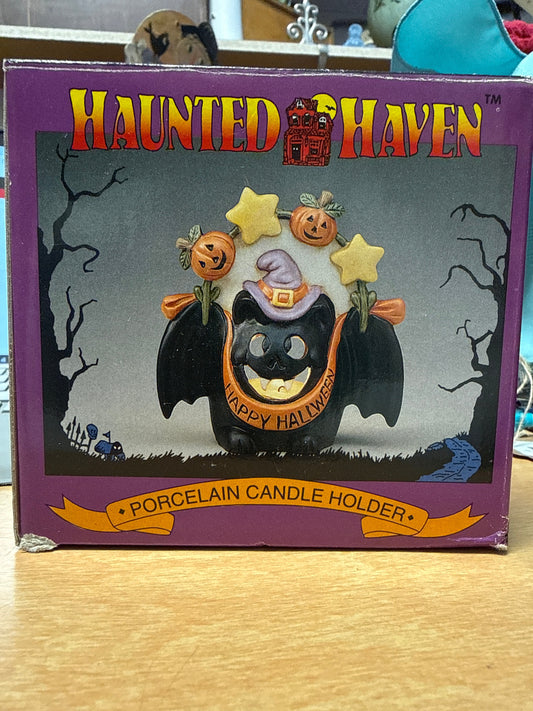 Haunted Haven Porcelain Candle Holder