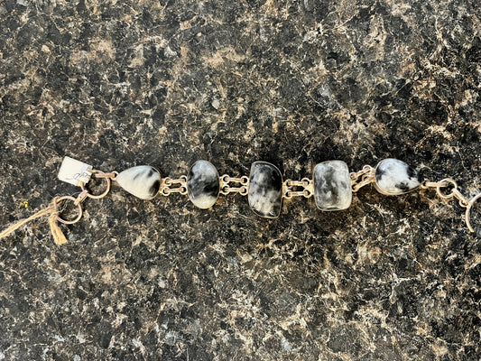 Handmade Luster and Loom Jasper Bracelet