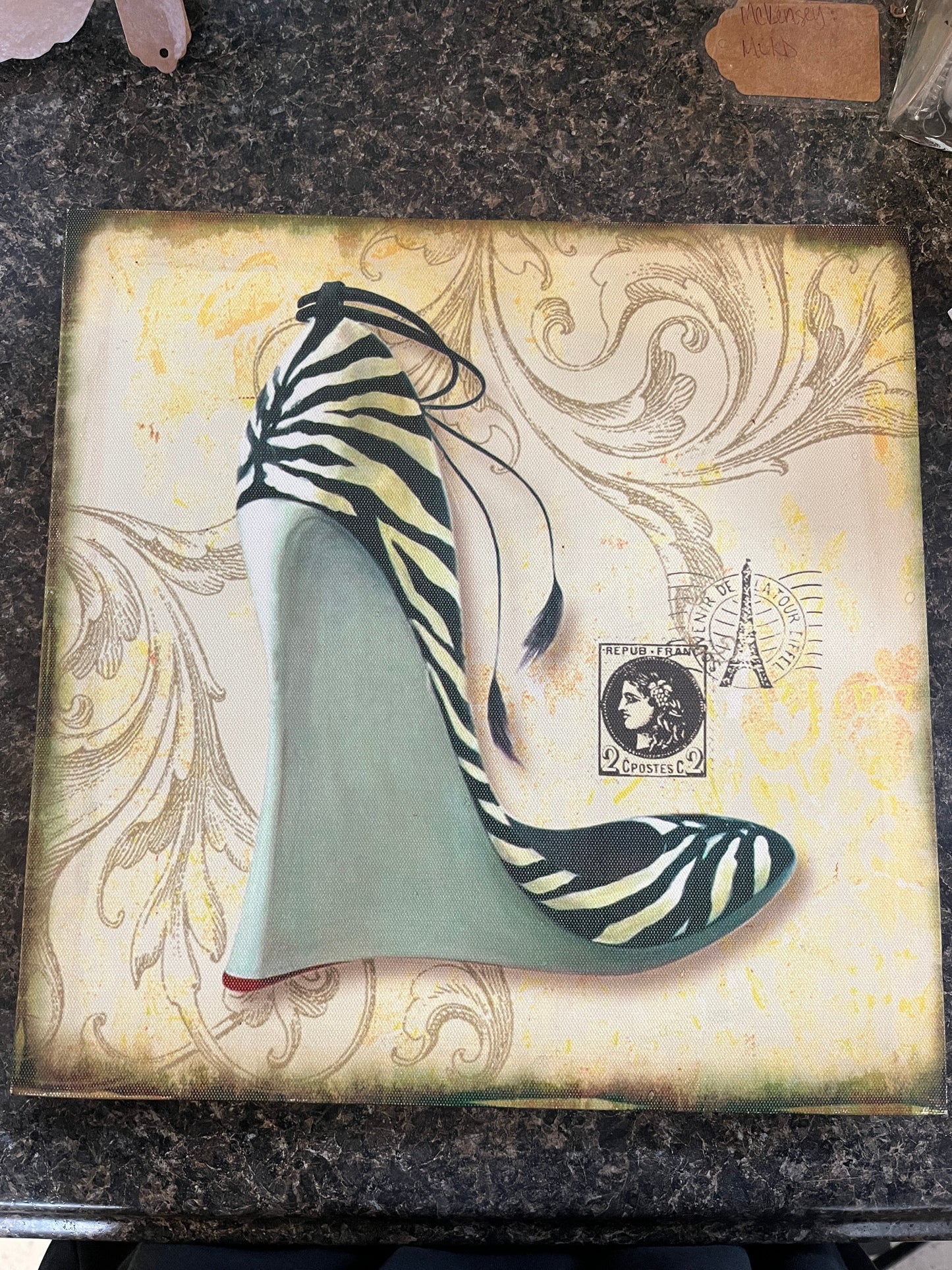 High Heel Square Canvas Art Print
