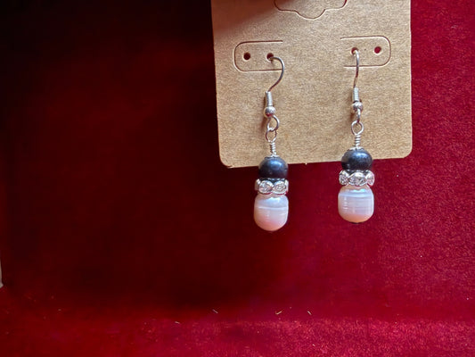 Earrings Sterling silver cultured pearl
