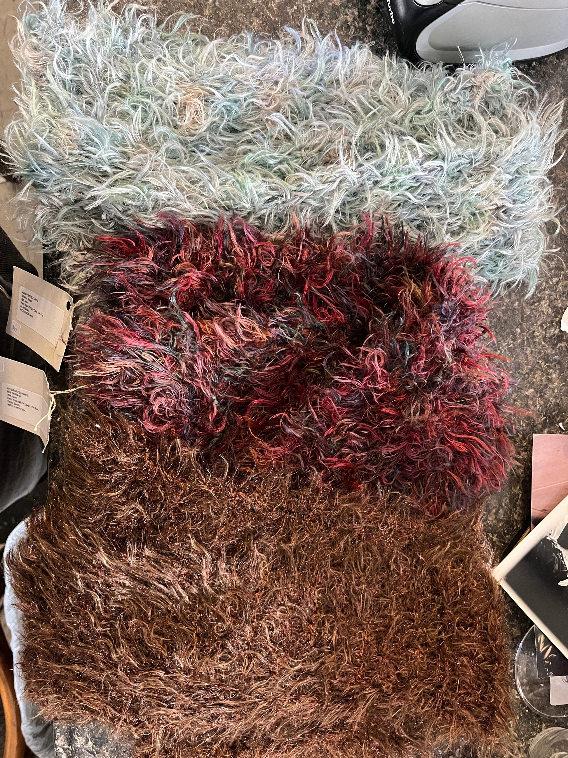 Hand Painted Yarn Scarves