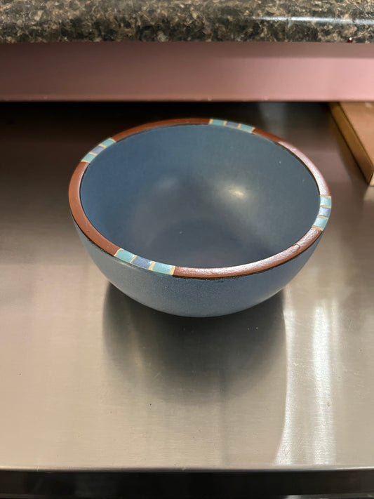 Blue Stoneware Mixing Bowl