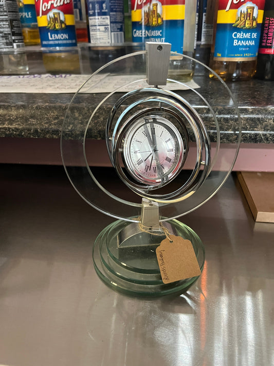 Glass Rotating Clock