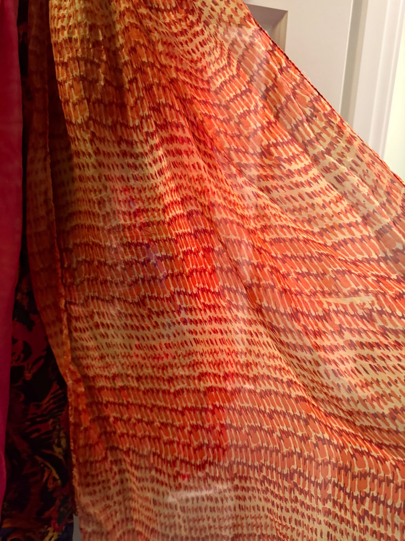 Unknown Multicolor Silk Scarf