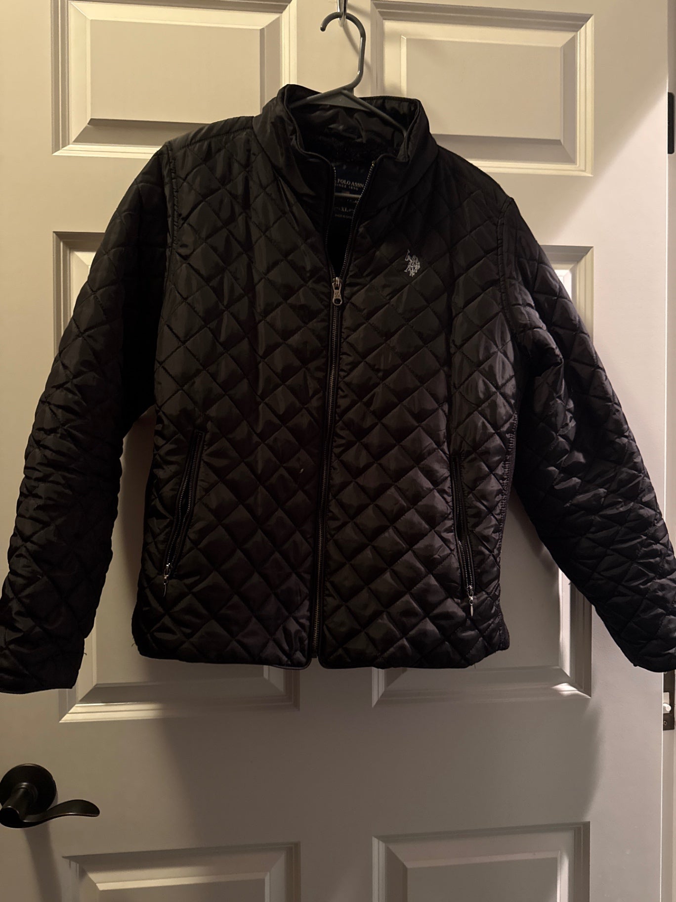 Polo Assn. Black Quilted Fabric X-lrg Jacket