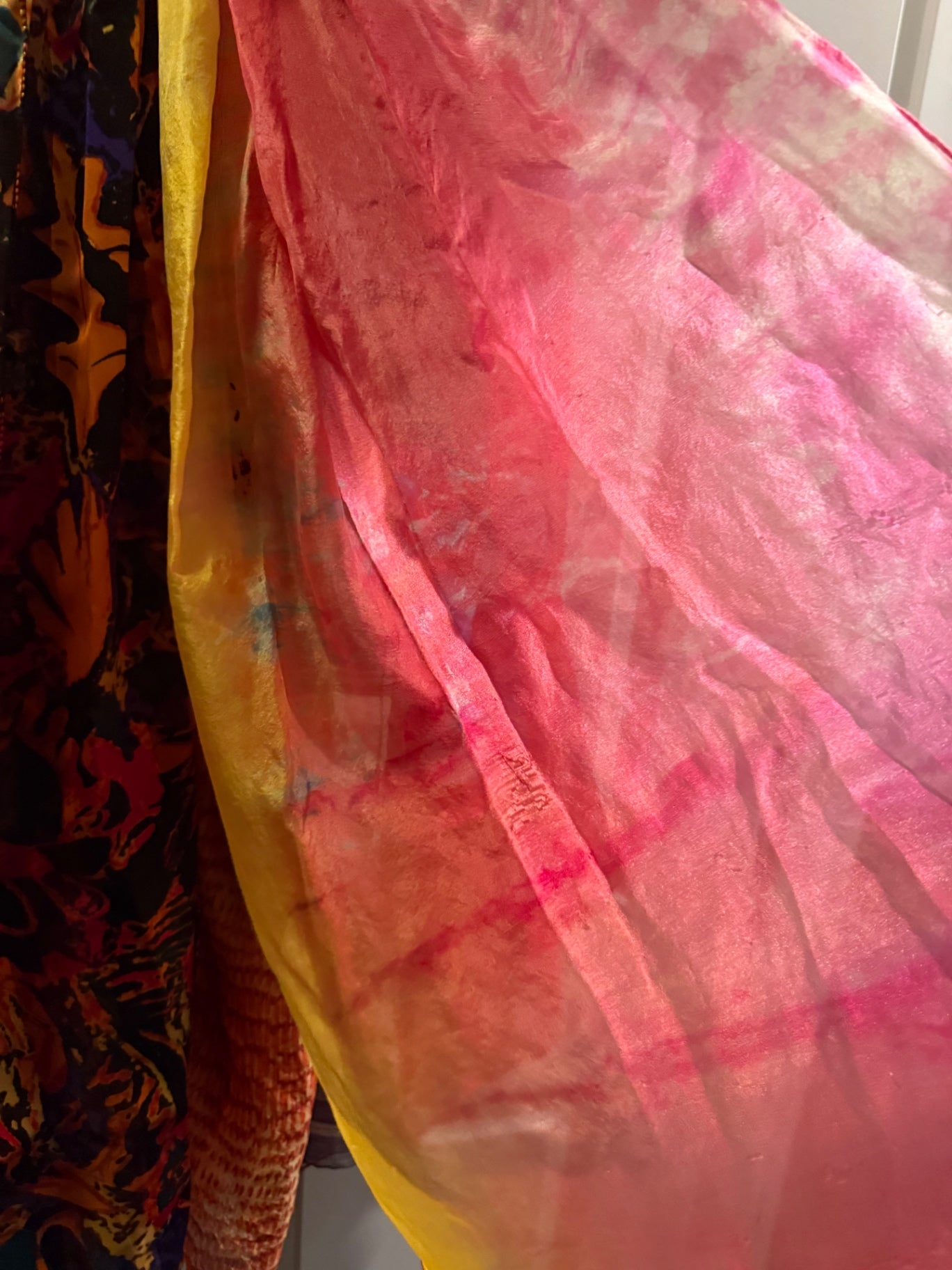 Unknown Multicolor Silk Scarf