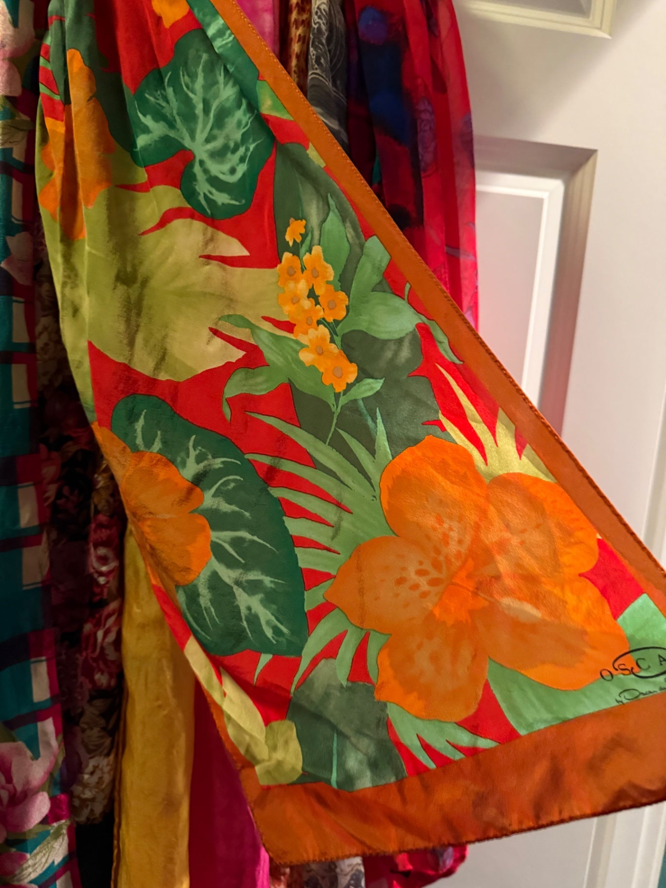 Unknown Multicolor Silk Scarf