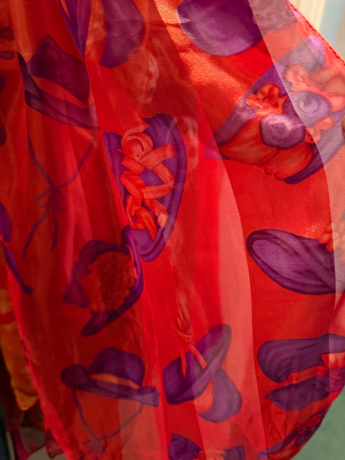 Multicolor Fabric (likely chiffon or lightweight polyester) Scarf