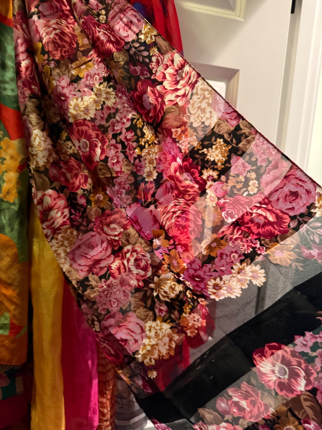 Unknown Multicolor Silk Scarf