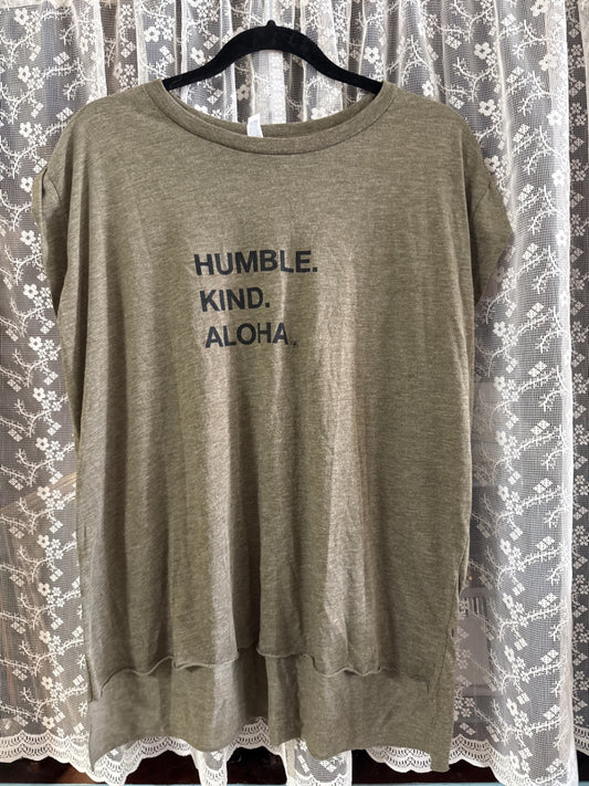 Bella+canvas Flowy Collection Olive green 65% Polyester 35% Viscosa L T-Shirt Very Good