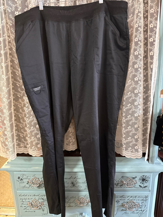 Cherokee Black Polyester Blend 3XL Pants Good