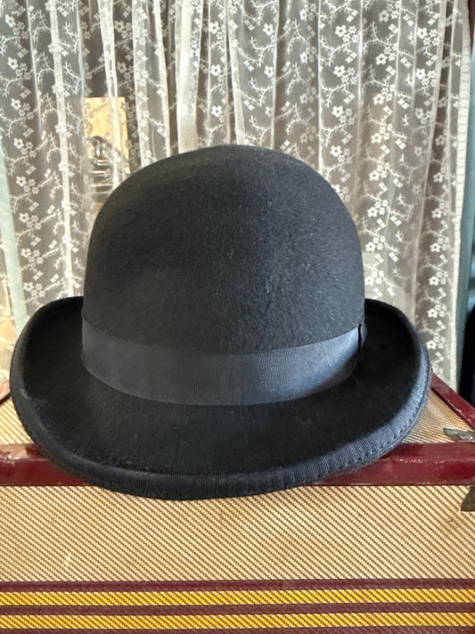 Scala Classico 100% Wool Bowler Hat | Black Derby Hat | Handmade Classic Fedora by Dorfman Pacific