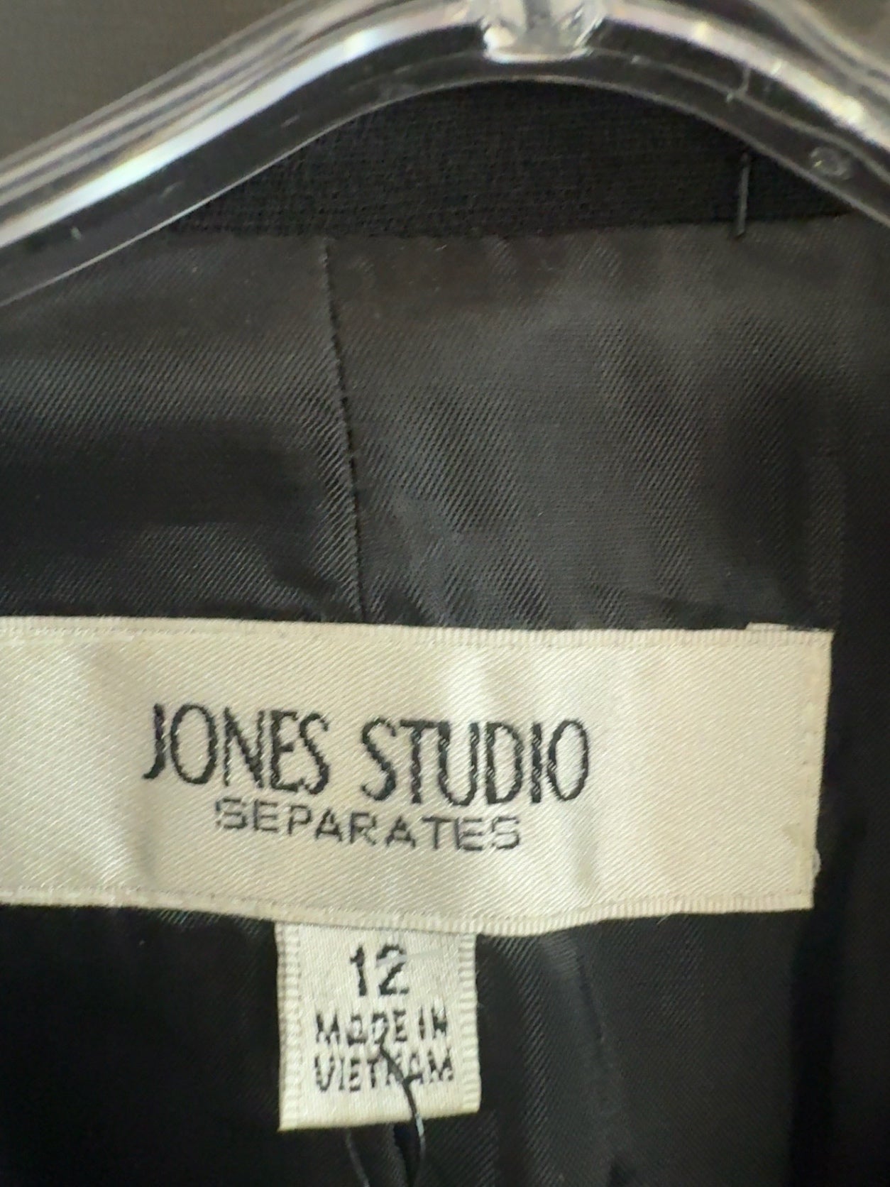 Jones Studio Separates Women's Black One-Button Career Blazer Jacket Size 12