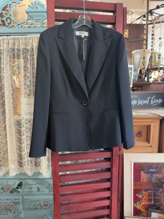 Jones Studio Separates Women's Black One-Button Career Blazer Jacket Size 12