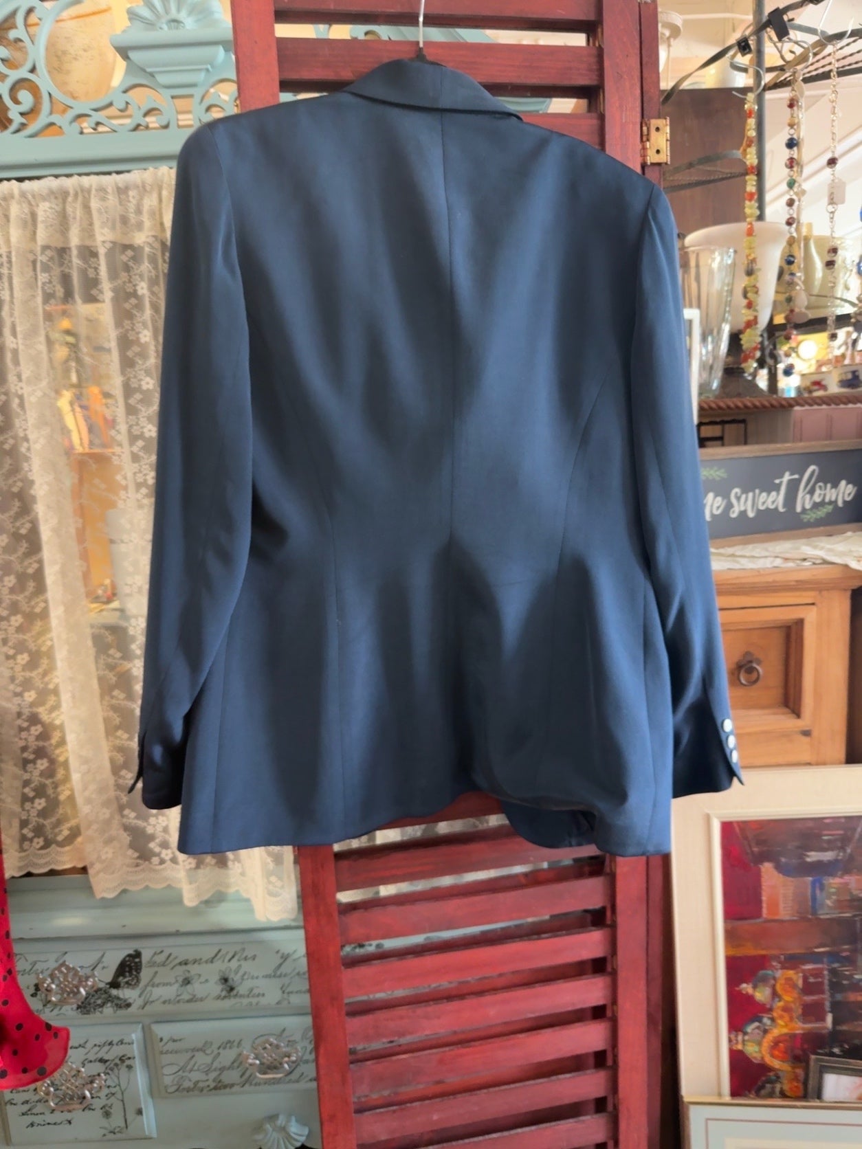 M.T. Studio Blue 100% Silk shell, 100% Acetate lining 8 Jacket Very Good