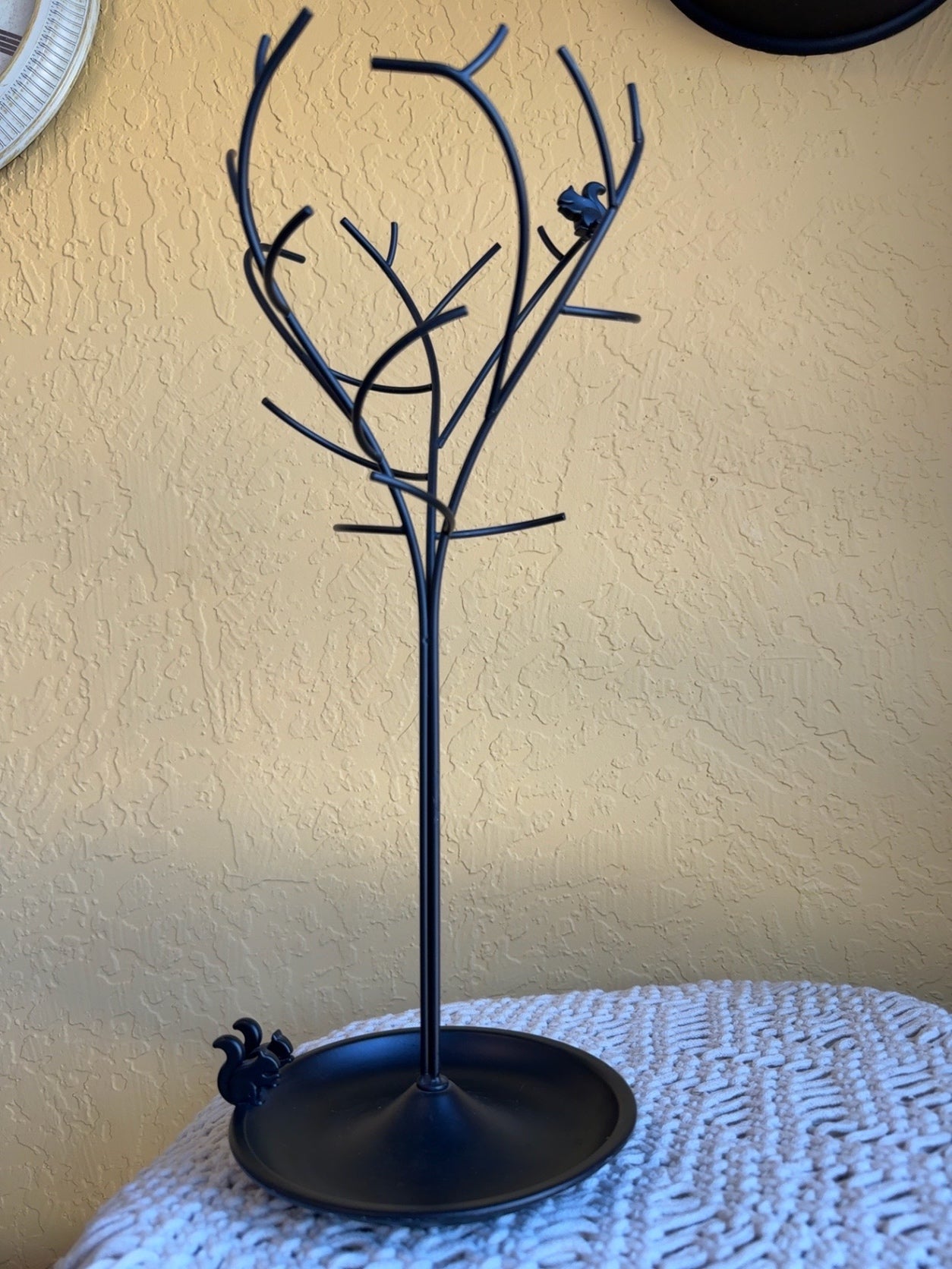 Not for Sale - Umbra LOFT Jewelry Tree by Erika Kovesdi | Modern Black Jewelry Organizer with Squirrel Accents